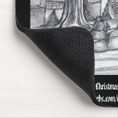 Een kerstwinterdag muismat (Hoek)