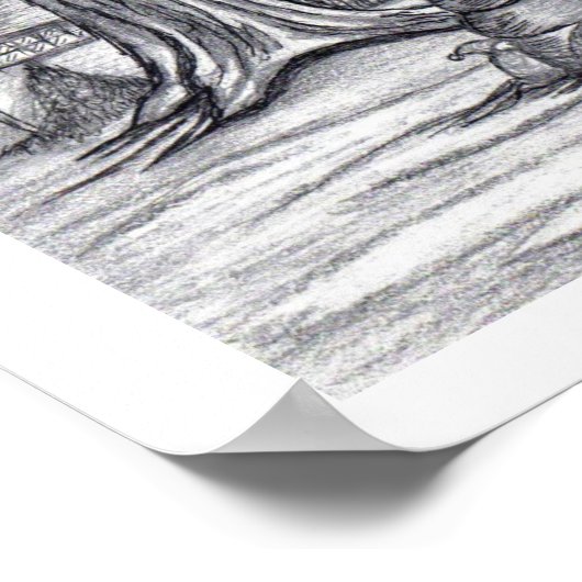 "Een kerstwinterdag" Poster (Hoek)