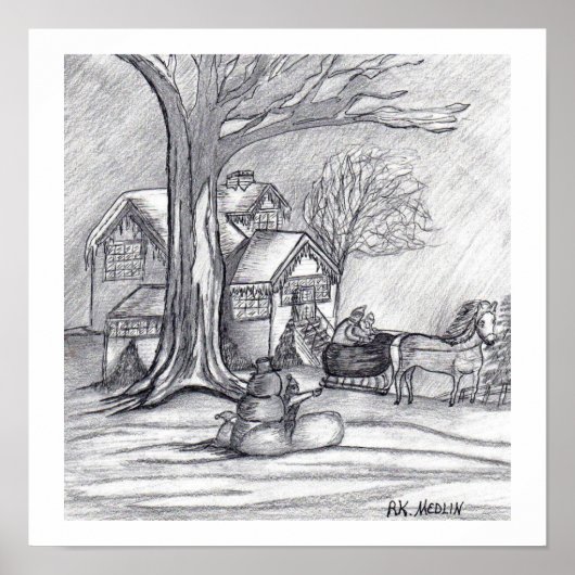 "Een kerstwinterdag" Poster (Voorkant)