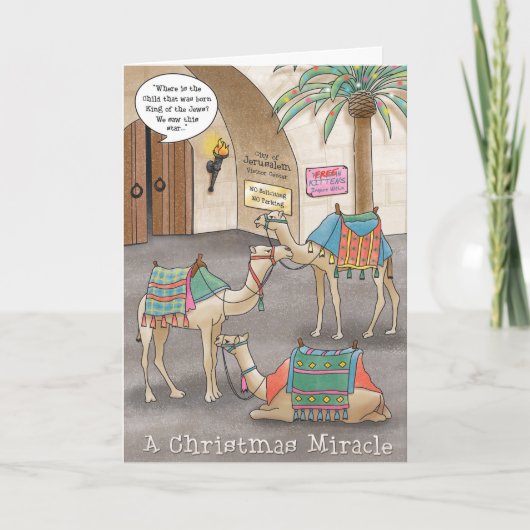 Een kerstwonder feestdagen kaart (Voorkant)