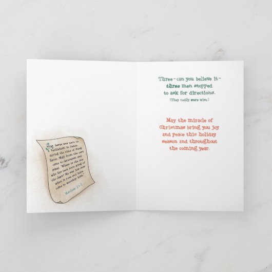 Een kerstwonder feestdagen kaart (Binnen)