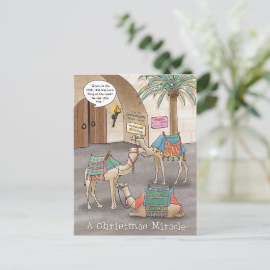 Een kerstwonder feestdagenkaart (Staand voorkant)