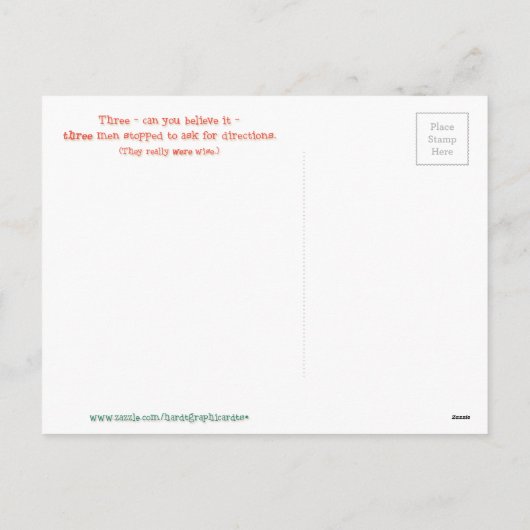 Een kerstwonder feestdagenkaart (Achterkant)