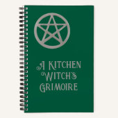 Een keuken heks Grimoire Blank Recept Boek (Voorkant)