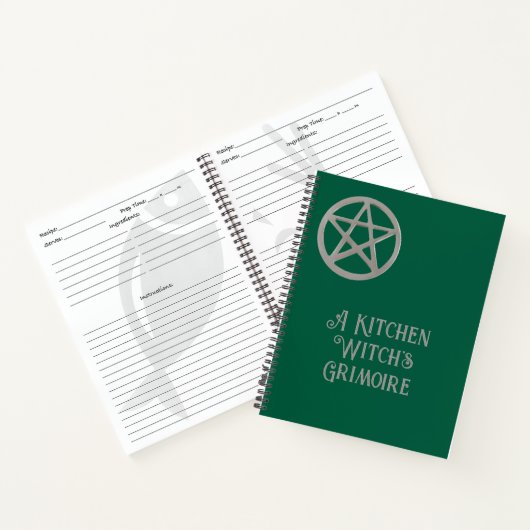 Een keuken heks Grimoire Blank Recept Boek (Binnen)