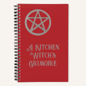 Een keuken heks Grimoire Blank Recept Boek (Voorkant)