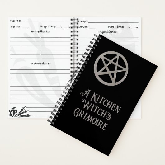 Een keuken heks Grimoire Blank Recept Boek (Binnen)