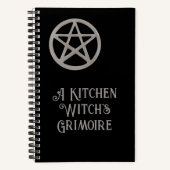 Een keuken heks Grimoire Blank Recept Boek (Voorkant)