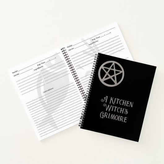 Een keuken heks Grimoire Blank Recept Boek (Binnen)