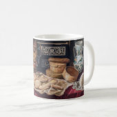 Een keuken Tableau: kom, kop & brood Stilleven (Voorkant rechts)