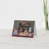 Een keuken Tableau: kom, kop & brood Stilleven Notitiekaartje (Voorkant)