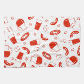 Een keukenhanddoek met een lichte, vrolijke print. (Horizontaal)