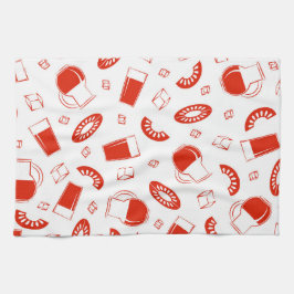 Een keukenhanddoek met een lichte, vrolijke print.