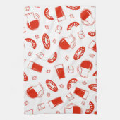 Een keukenhanddoek met een lichte, vrolijke print. (Verticaal)