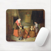 Een keukeninterieur, 17e eeuw muismat (Met muis)