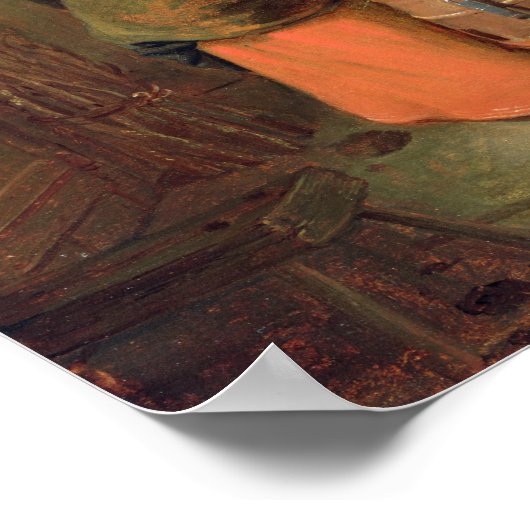 Een keukeninterieur, 17e eeuw poster (Hoek)