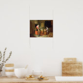 Een keukeninterieur, 17e eeuw poster (Keuken)