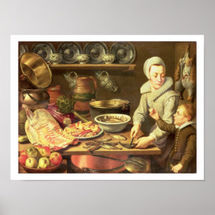 Een keukeninterieur poster