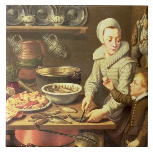 Een keukeninterieur tegeltje (Voorkant)