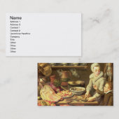 Een keukeninterieur visitekaartje (Voorkant / Achterkant)