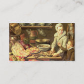 Een keukeninterieur visitekaartje (Achterkant)