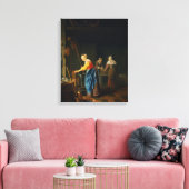 Een keukenscène canvas afdruk (Insitu (Woonkamer))
