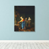 Een keukenscène canvas afdruk (Insitu (Houten vloer))