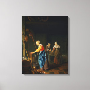 Een keukenscène canvas afdruk