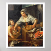 Een keukenscène poster (Voorkant)
