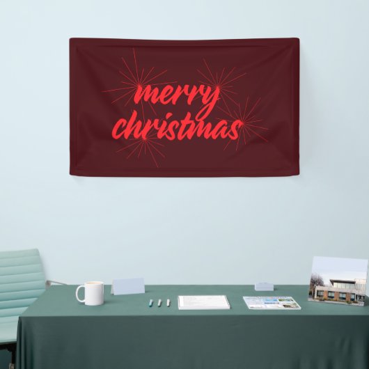 Een keurig, trendy design van "vrolijk kerstfeest" spandoek (Beurs)