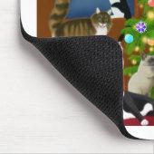 Een Keuty Cat Kerstmis Mousepad Muismat (Hoek)