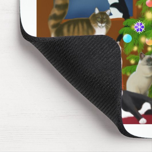Een Keuty Cat Kerstmis Mousepad Muismat (Hoek)