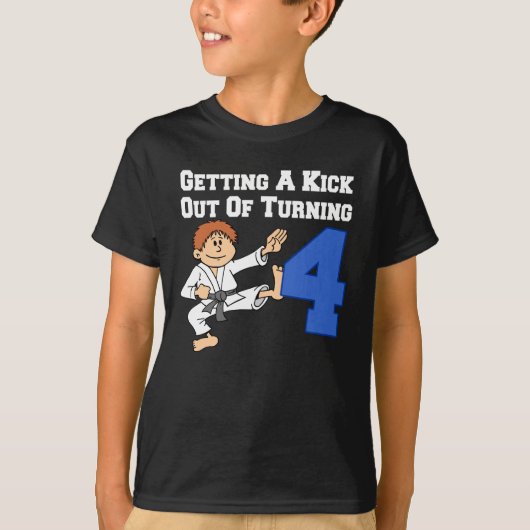 Een Kick-out van 4-Karate Theme T-shirt (Voorkant)