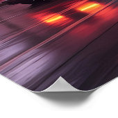 Een kijkje in het futuristische stadsbeeld AI Poster (Hoek)