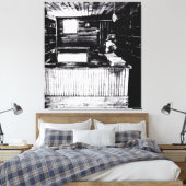 Een kijkje in het verleden canvas afdruk (Insitu (Slaapkamer))