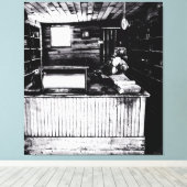 Een kijkje in het verleden canvas afdruk (Insitu (Houten vloer))