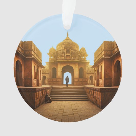 Een kijkje in India futuristische metropool Ornament (voorkant)