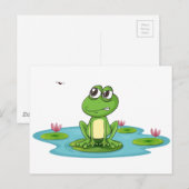 een kikker en een water briefkaart (Voorkant / Achterkant)