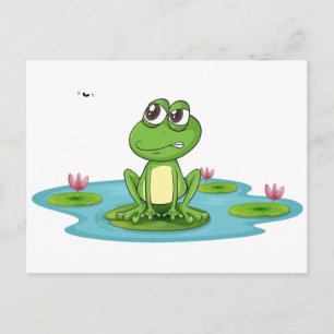 een kikker en een water briefkaart