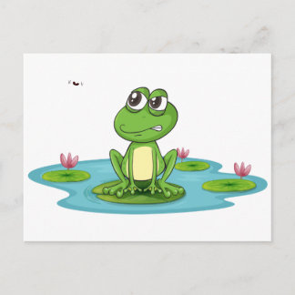 een kikker en een water briefkaart