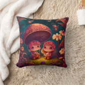 Een kikker en zijn bedrijf spelen rondom de pijpli kussen (Deken)