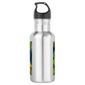 Een kikker onder een waterlelie bloem waterfles (Achterkant)