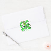 Een kikker op St. Patrick's Day rijden Vierkante Sticker (Envelop)