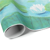 Een kikker springt in de afbeelding van de Pond  Cadeaupapier (Rol Hoek)