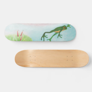 Een kikker springt in de afbeelding van de Pond Persoonlijk Skateboard