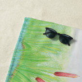 Een kikker springt in de afbeelding van de Pond Strandlaken (In situ)