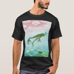 Een kikker springt in de afbeelding van de Pond T-shirt