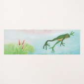 Een kikker springt in de afbeelding van de Pond Yogamat (Voorkant (horizontaal))