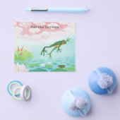 Een kikker springt in de vijver illustratie op maa flyer (Enkel)