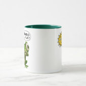 Een kikker wacht op regen mok (Midden)